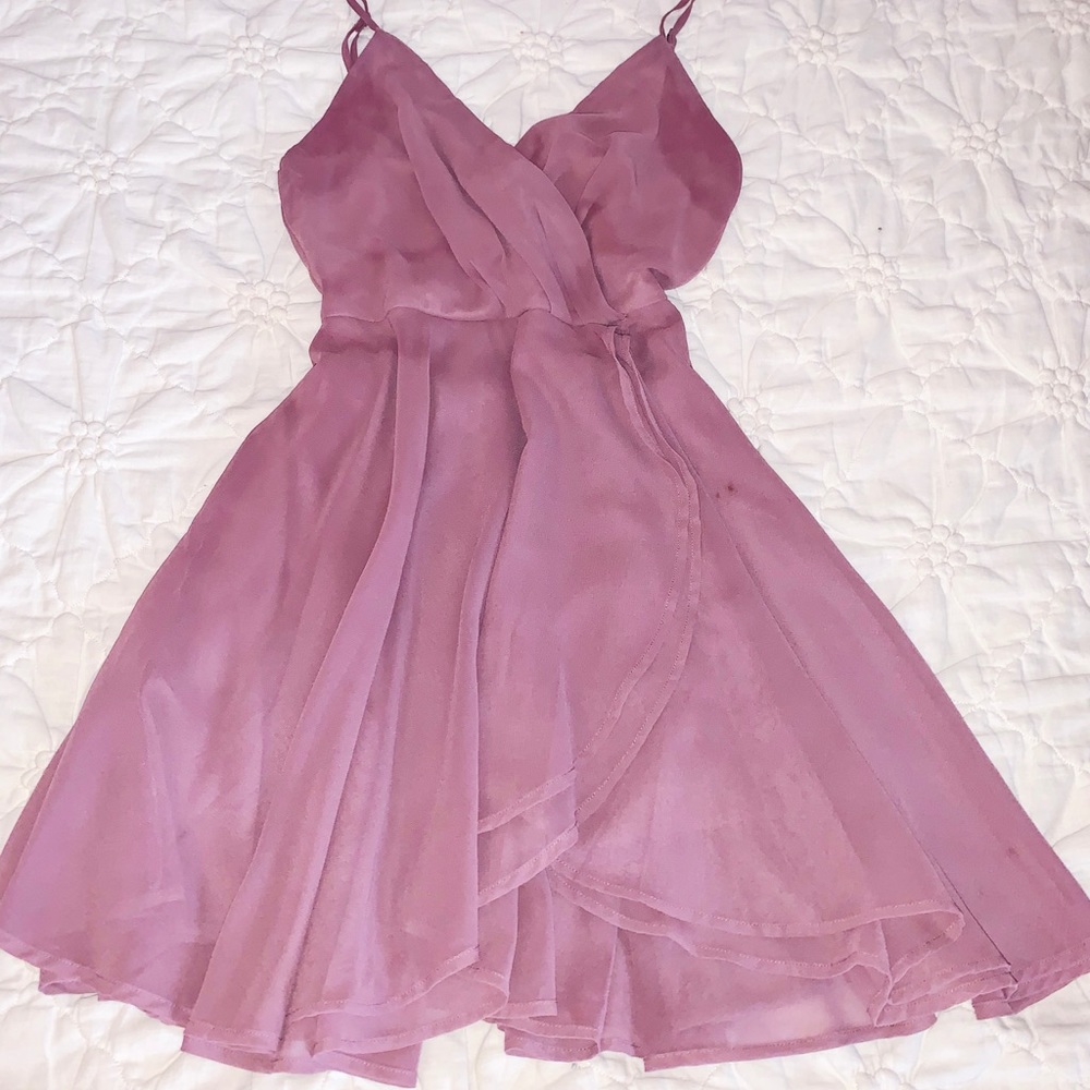 MAUVE WRAP DRESS!!